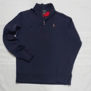 POLO Ralph Lauren Boys Interlock Quarter-Zip Pullover Navy